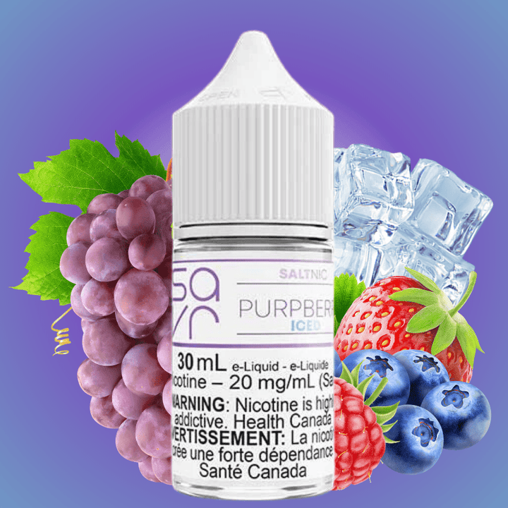Purpberry Iced Salt by Savr E-Liquid 30mL / 10mg Vape Superstore  Saskatchewan Canada