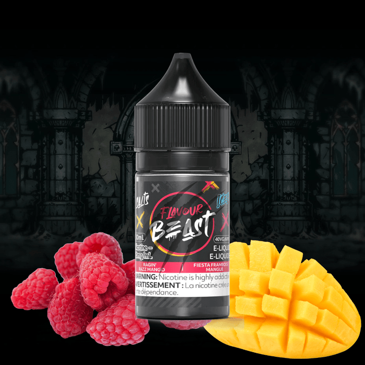 Ragin' Razz Mango Iced Salts by Flavour Beast E-Liquid 30ml / 20mg Vape Superstore  Saskatchewan Canada