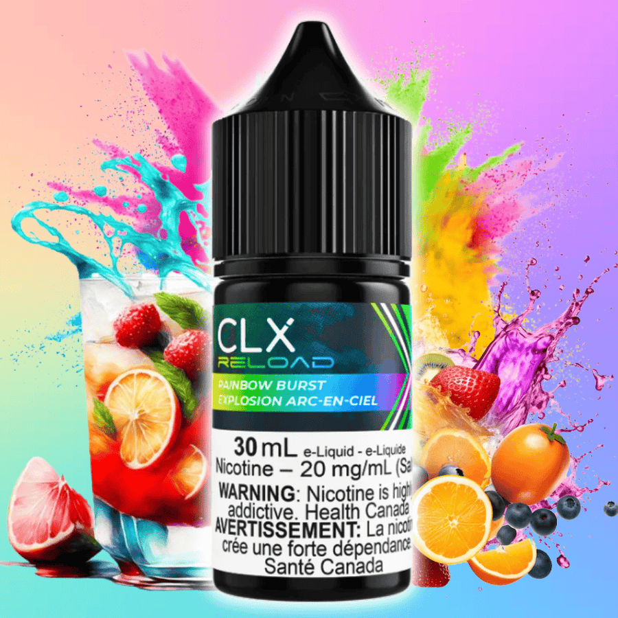 Rainbow Burst Salt by CLX Reload E-Liquid 30mL / 10mg Vape Superstore  Saskatchewan Canada