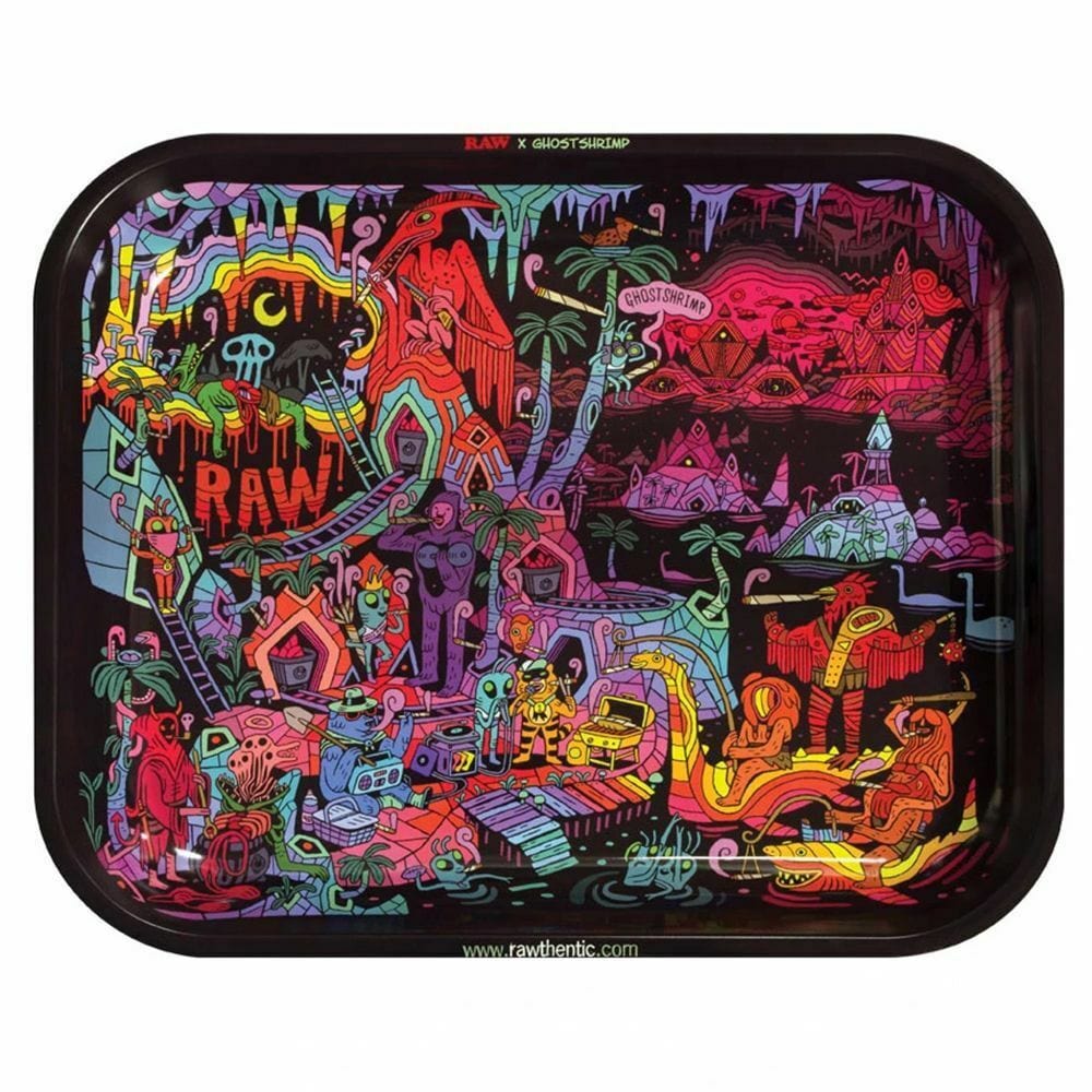 RAW x Ghostshrimp Rolling Tray - Large Vape Superstore  Saskatchewan Canada