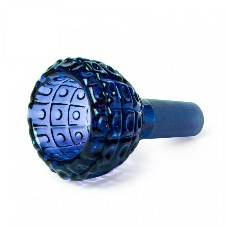 Red Eye Glass 14mm Dot Matrix Carved Bowl Pull-Out 14mm / Blue Vape Superstore  Saskatchewan Canada