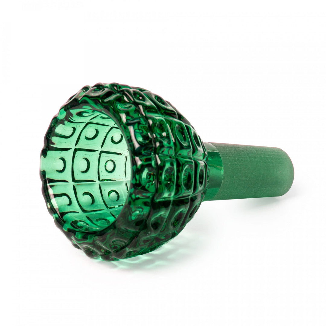 Red Eye Glass 14mm Dot Matrix Carved Bowl Pull-Out 14mm / Green Vape Superstore  Saskatchewan Canada