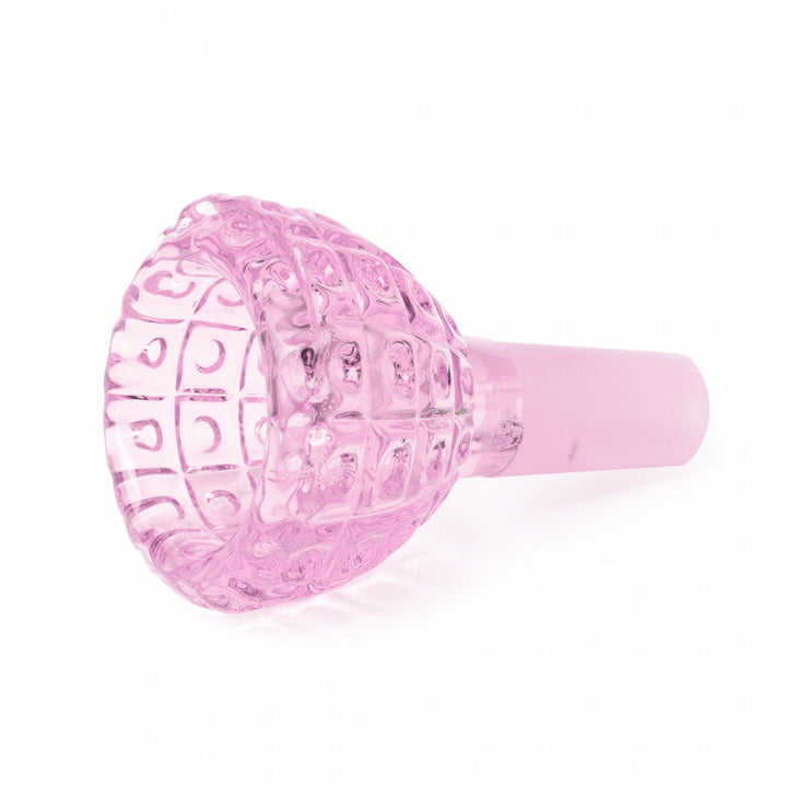 Red Eye Glass 14mm Dot Matrix Carved Bowl Pull-Out 14mm / Pink Vape Superstore  Saskatchewan Canada