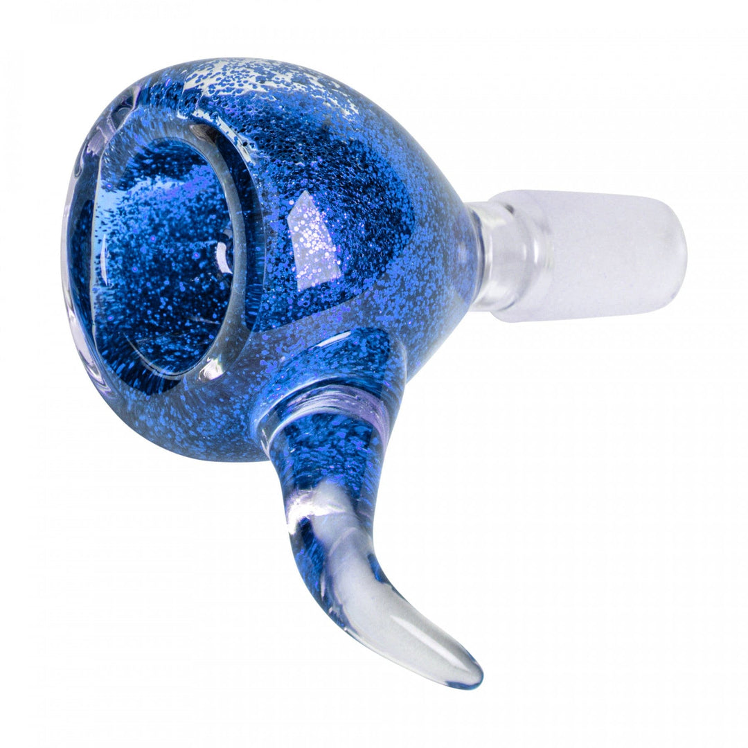 Red Eye Glass 14mm Sparkle Liquid Pull-Out Bowl 14mm / Blue Vapexcape Vape and Bong Shop Regina Saskatchewan