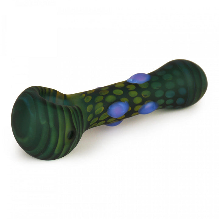Red Eye Glass Frosted Colour Dots Hand Pipe-4.5" 4.5" / Green Vape Superstore  Saskatchewan Canada
