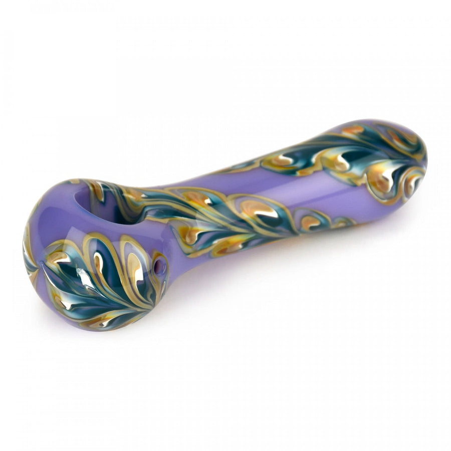 Red Eye Glass Paisley Hand Pipe 4.5" 4.5" / Blue w/White & Teal Vape Superstore  Saskatchewan Canada