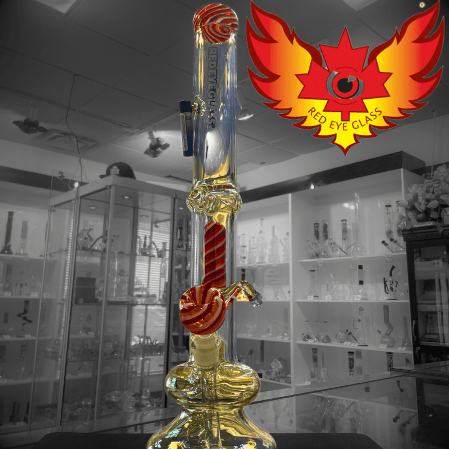 Red Eye Tek 7mm Carrera Perc Bong 20" Vapexcape Vape and Bong Shop Regina Saskatchewan