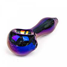 Red Eye Tek Metallic Terminator Finish Spoon Hand Pipe-4" 4" / Blue Vape Superstore  Saskatchewan Canada