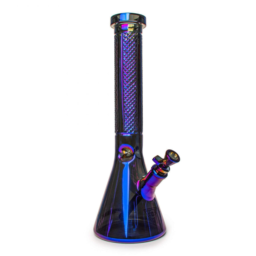 RedEyeTek 15" 7mm Terminator Finish Beaker w/ Facetted Quarter Detailing Blue Vape Superstore  Saskatchewan Canada