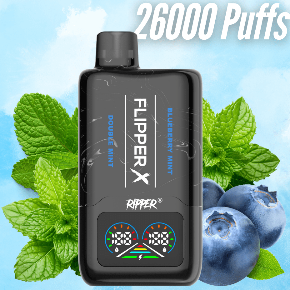 Ripper Flipper X 26K Disposable Vape-Double Mint & Blueberry Mint Vapexcape Vape SuperStore-Vape & Bong Shop Ripper Flipper X 26K Disposable Vape-Double Mint & Blueberry Mint Vapexcape Vape SuperStore-Vape & Bong Shop
