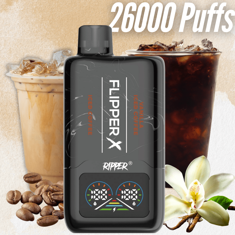 Ripper Flipper X 26K Disposable Vape-Iced Coffee & Vanilla Iced Coffee Vape Superstore  Saskatchewan Canada