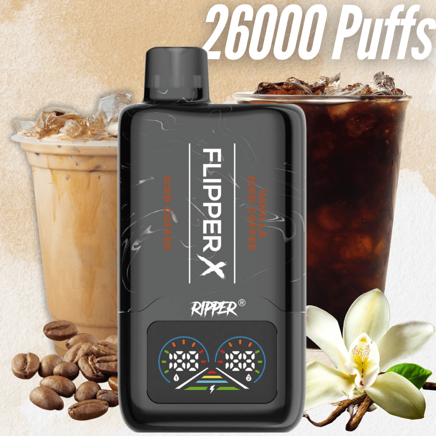 Ripper Flipper X 26K Disposable Vape-Iced Coffee & Vanilla Iced Coffee Vape Superstore  Saskatchewan Canada