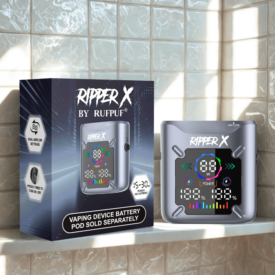 Ripper X Ultra Battery-1000mAh Metallic Gray Vapexcape Vape and Bong Shop Regina Saskatchewan