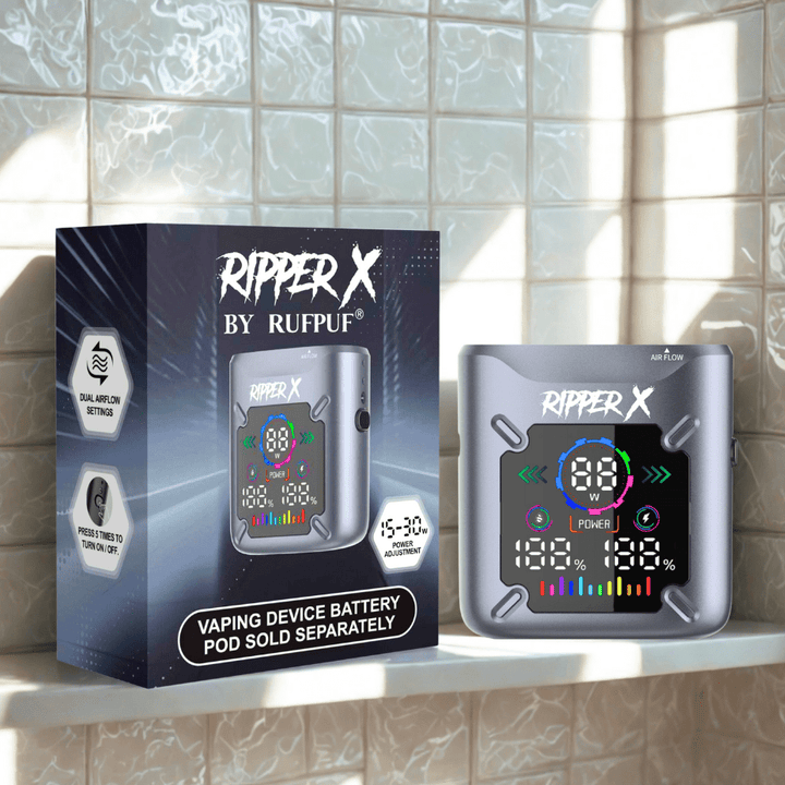 Ripper X Ultra Battery-1000mAh Metallic Gray Vapexcape Vape and Bong Shop Regina Saskatchewan
