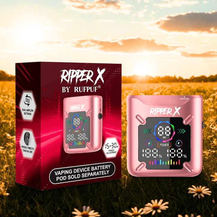 Ripper X Ultra Battery-1000mAh Metallic Pink Vapexcape Vape and Bong Shop Regina Saskatchewan