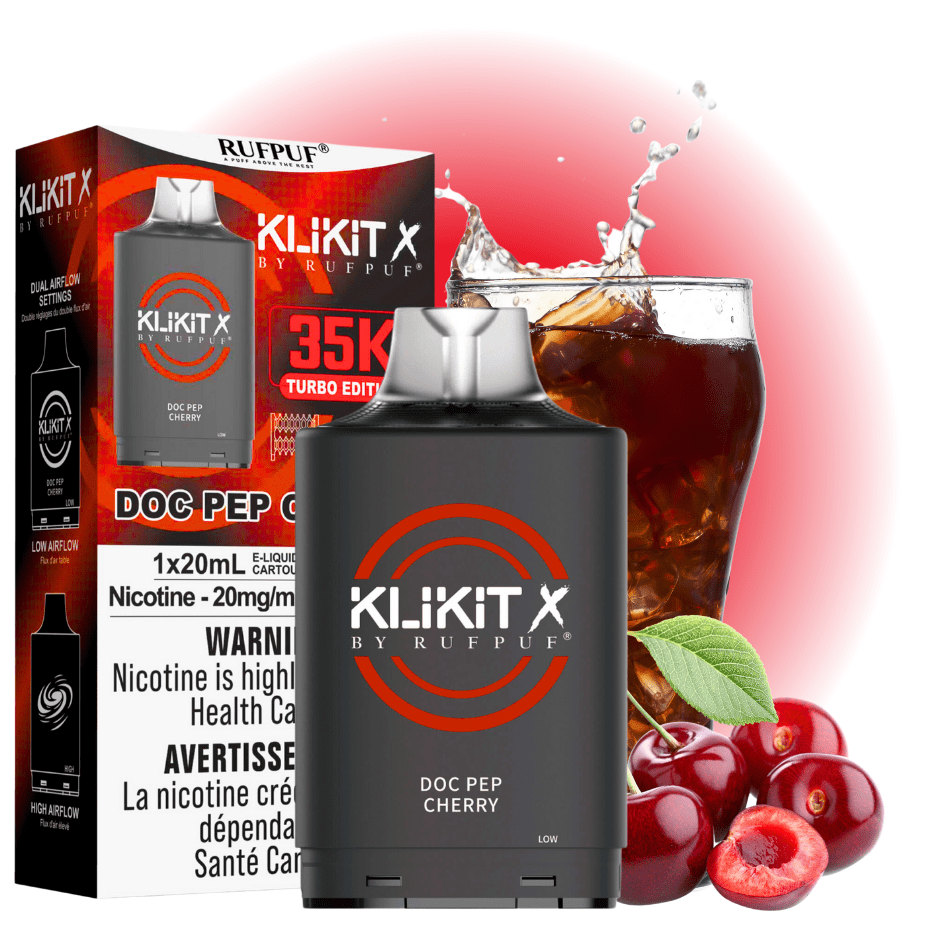 RufPuf Klikit X 35K Turbo Pod-Doc Pep Cherry Vape Superstore  Saskatchewan Canada