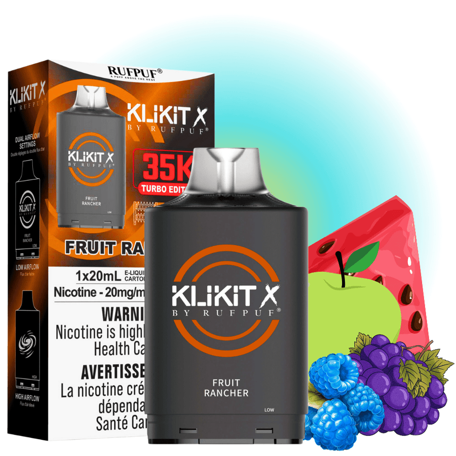 RufPuf Klikit X 35K Turbo Pod-Fruit Rancher Vape Superstore  Saskatchewan Canada