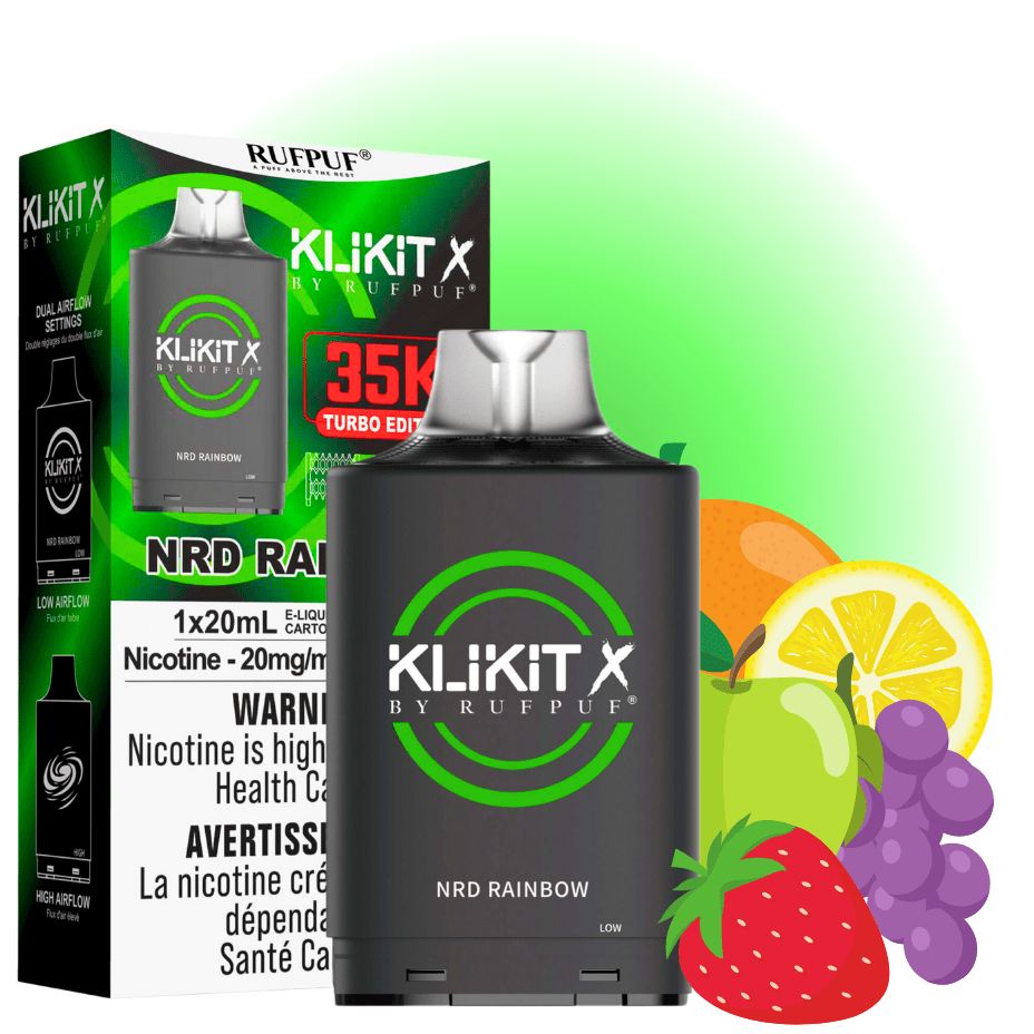 RufPuf Klikit X 35K Turbo Pod-NRD Rainbow Vape Superstore  Saskatchewan Canada