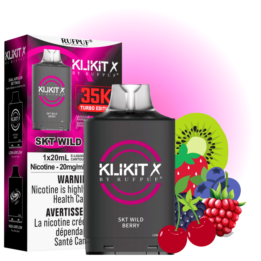 RufPuf Klikit X 35K Turbo Pod-SKT Wild Berry Vape Superstore  Saskatchewan Canada