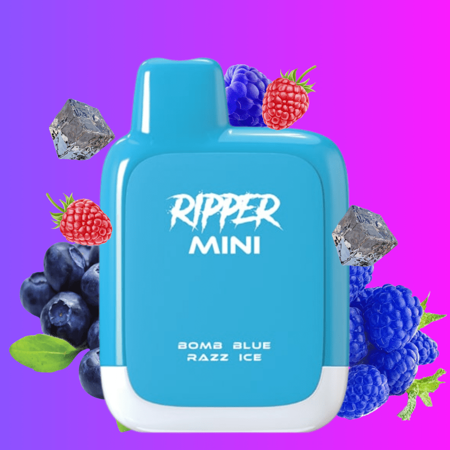 Rufpuf Ripper Mini Disposable Vape-1100 1000 puffs / Bomb Blue Razz Ice Vape Superstore  Saskatchewan Canada