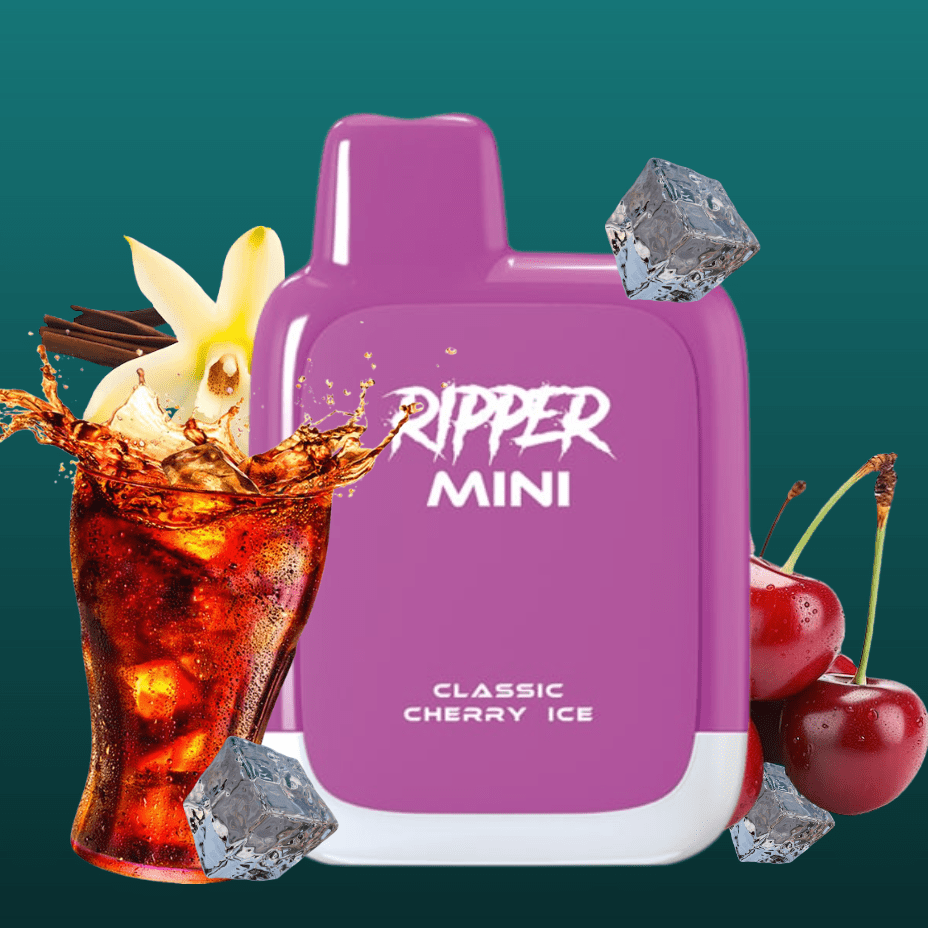 Rufpuf Ripper Mini Disposable Vape-1100 1000 puffs / Classsic Cherry Ice Vape Superstore  Saskatchewan Canada