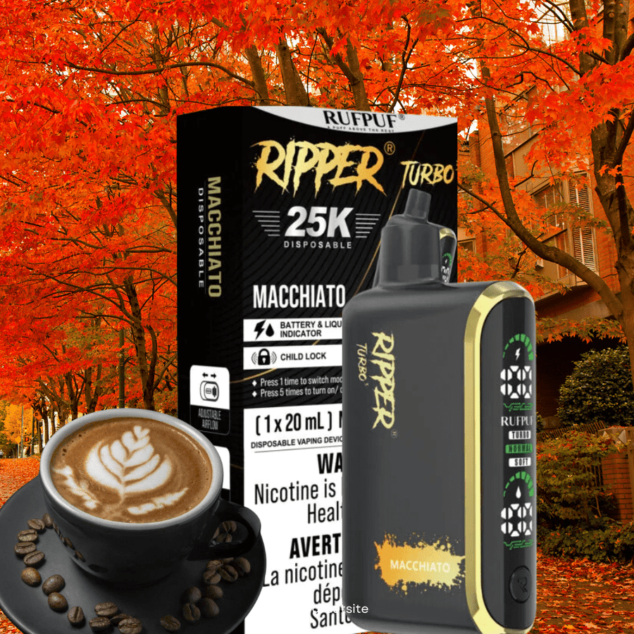 Rufpuf Ripper T3 Disposable Vape-Macchiato 25000 Puffs / 20mg Vape Superstore  Saskatchewan Canada