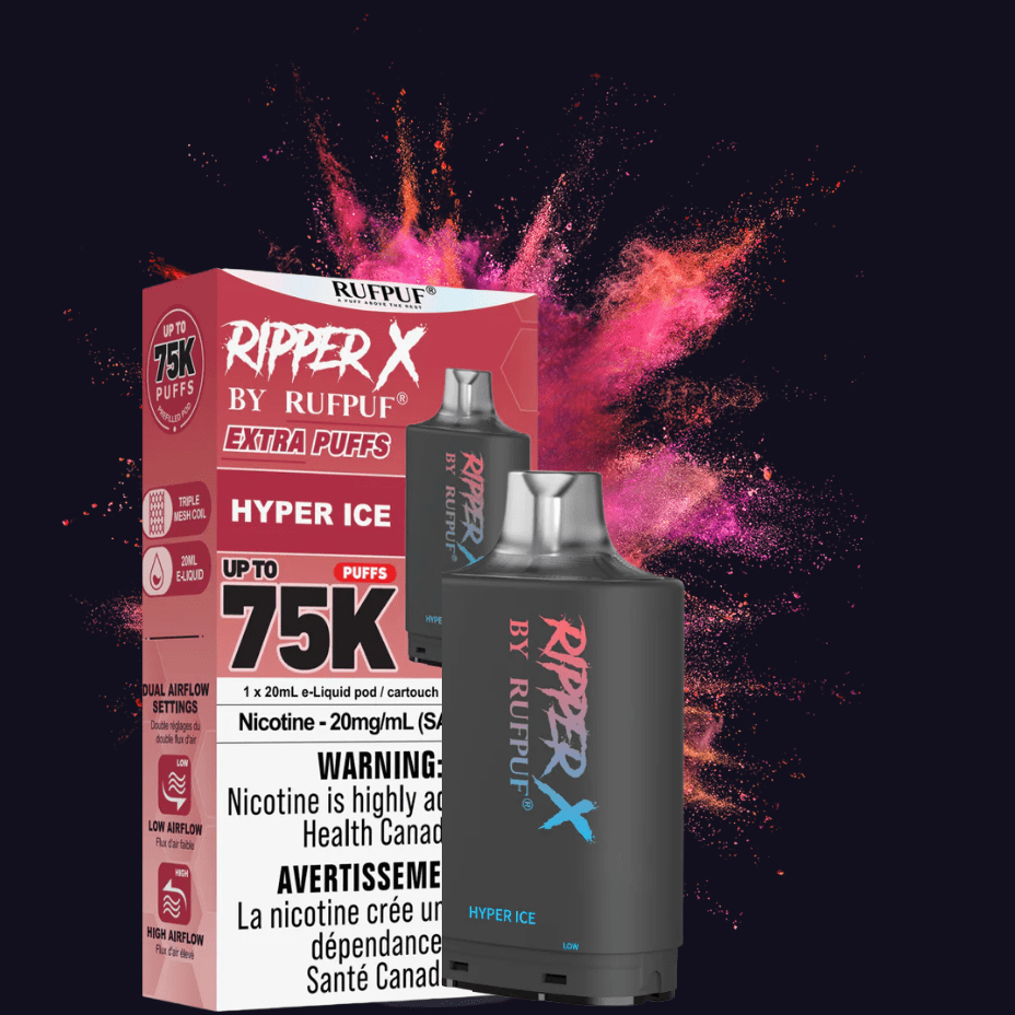 RufPuf Ripper X 75K Turbo Pod - Hyper Ice Vape Superstore  Saskatchewan Canada