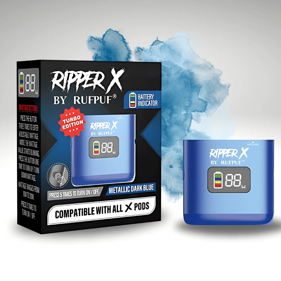 Rufpuf Ripper X Turbo Batteries Metallic Dark Blue Vape Superstore  Saskatchewan Canada