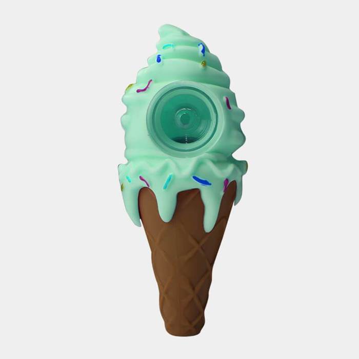 Silicone Ice Cream Hand Pipe Green Vape Superstore  Saskatchewan Canada