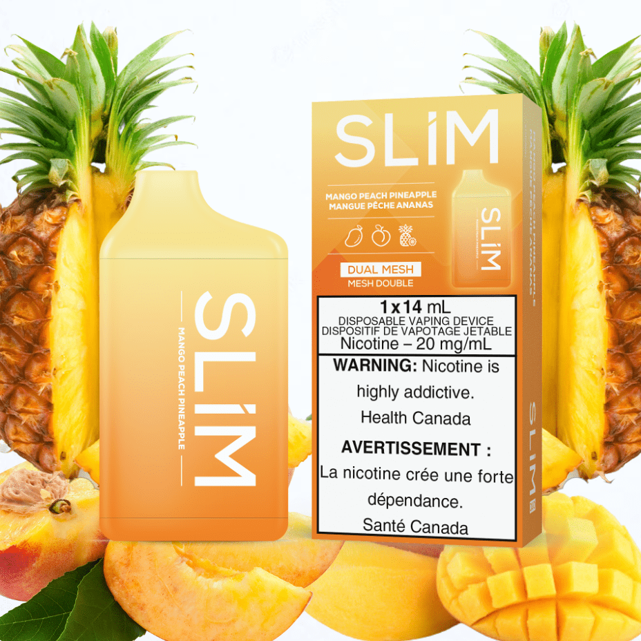 Slim 7500 Rechargeable Disposable Vape-Mango Peach Pineapple 7500 Puffs / 20mg Vapexcape Vape and Bong Shop Regina Saskatchewan