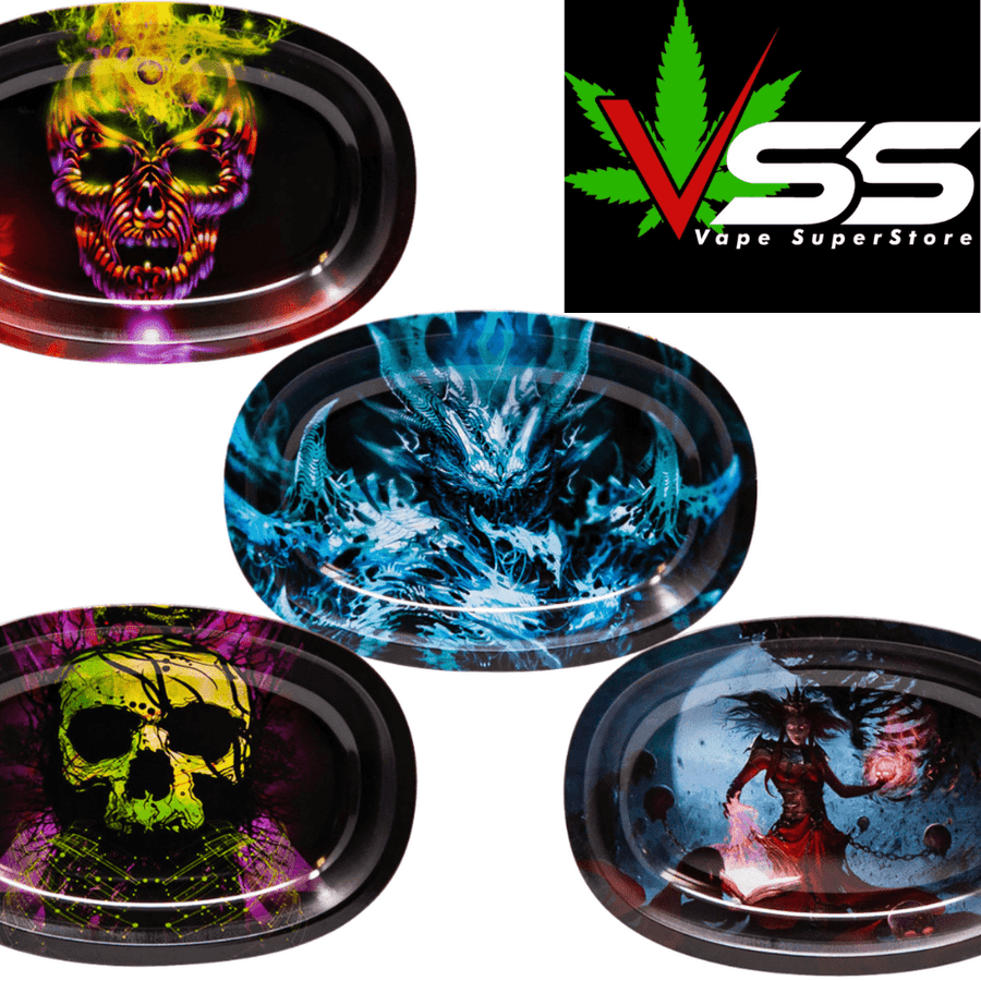 Small Oval Rolling Tray- Assorted Designs Vape Superstore  Saskatchewan Canada