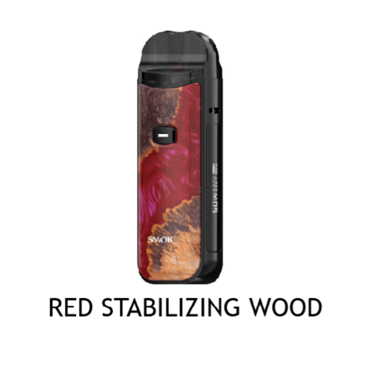 Smok Nord 50 Pod Kit Red Stabilizing Wood Vapexcape Vape and Bong Shop Regina Saskatchewan