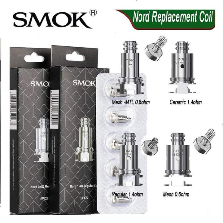 Smok Nord Replacement Coils 5/pack 1.4 ohm Regular Vape Superstore  Saskatchewan Canada