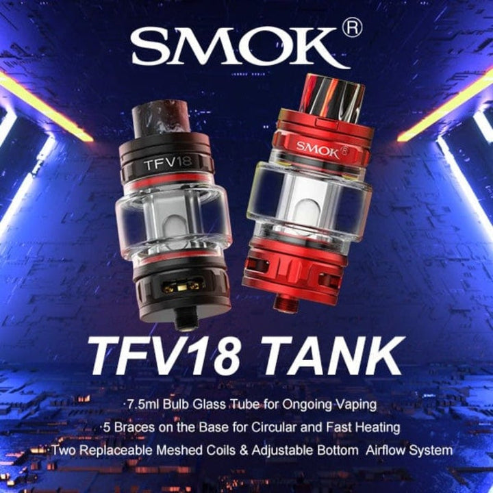 SMOK TFV18 Tank-7.5ml Vapexcape Vape and Bong Shop Regina Saskatchewan