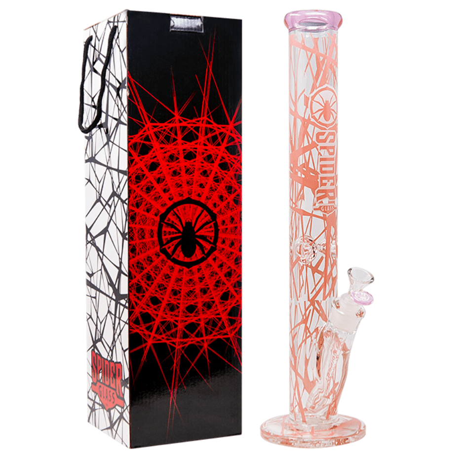 Spider Glass Cylindrical Spiderweb 9mm-18" Vape Superstore  Saskatchewan Canada