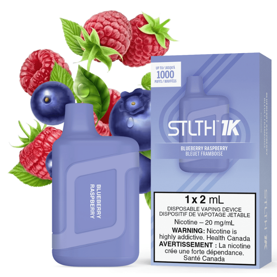 STLTH 1K Disposable Vape-Blueberry Raspberry 20mg Vapexcape Vape and Bong Shop Regina Saskatchewan