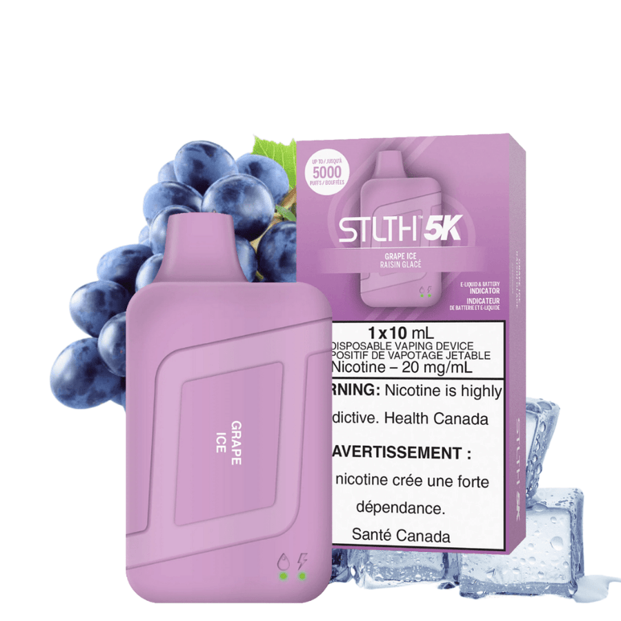 STLTH 5K Disposable Vape-Grape Ice 20mg Vapexcape Vape and Bong Shop Regina Saskatchewan