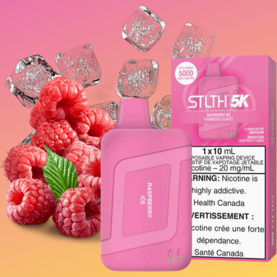 STLTH 5K Disposable Vape-Raspberry Ice 5000 Puffs / 20mg Vapexcape Vape and Bong Shop Regina Saskatchewan