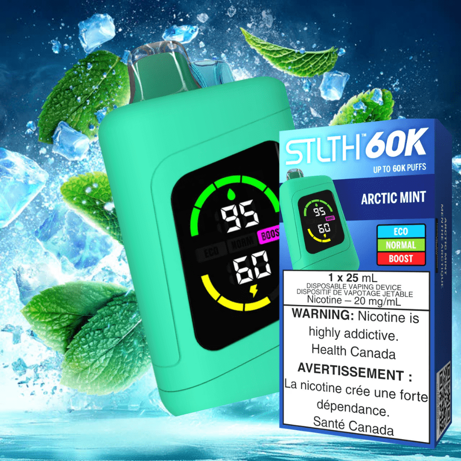 STLTH 60k Disposable Vape-Arctic Mint Mint / Disposable Vape Superstore  Saskatchewan Canada