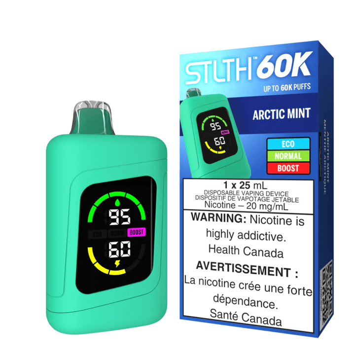 STLTH 60k Disposable Vape-Arctic Mint Mint / Disposable Vape Superstore  Saskatchewan Canada