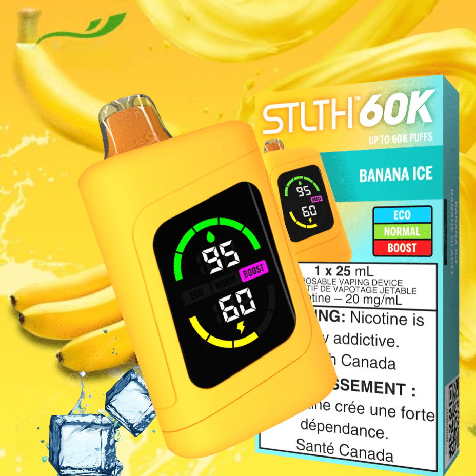 STLTH 60k Disposable Vape-Banana Ice Vape Superstore  Saskatchewan Canada