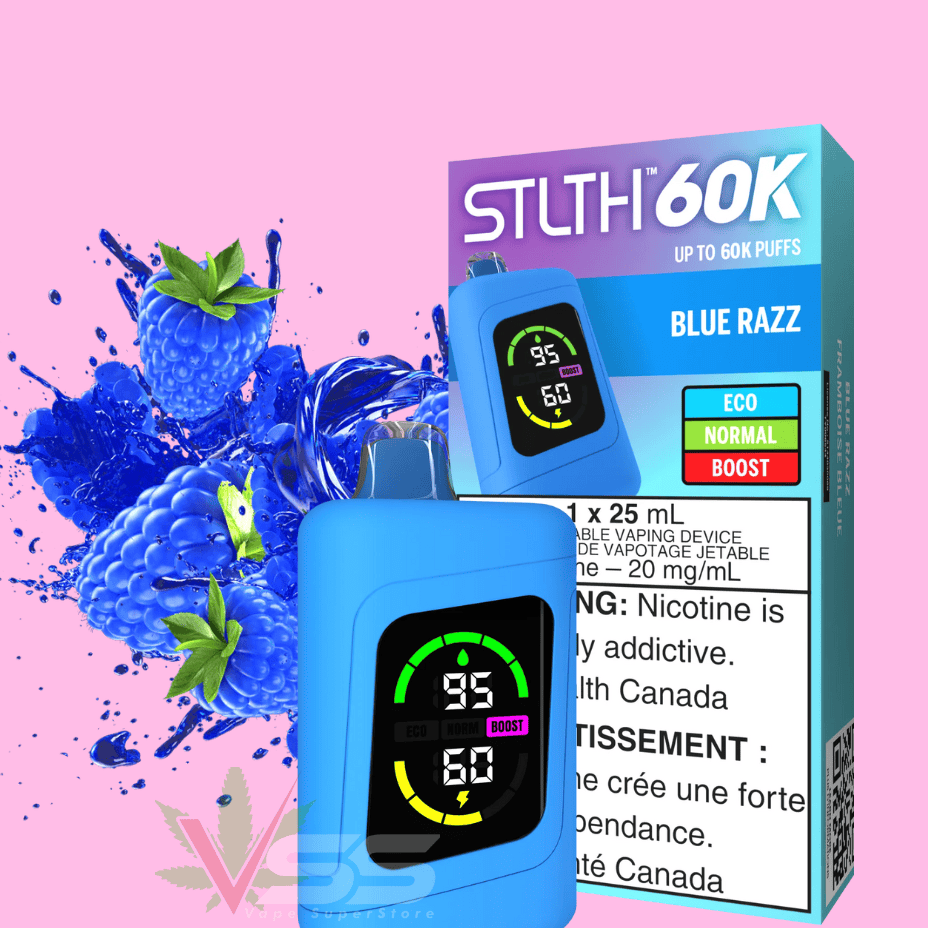 STLTH 60K Disposable Vape - Blue Razz 20mg / 60000 Puffs Vape Superstore  Saskatchewan Canada