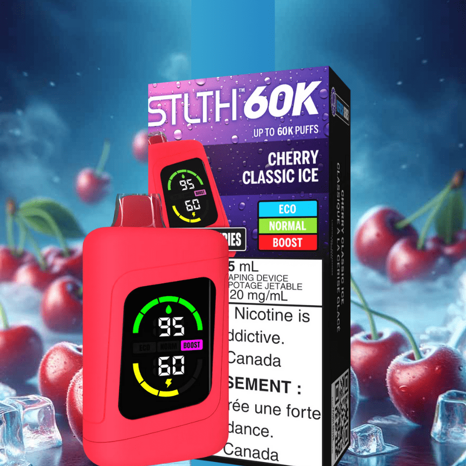 STLTH 60k Disposable Vape-Cherry Classic Ice Vape Superstore  Saskatchewan Canada