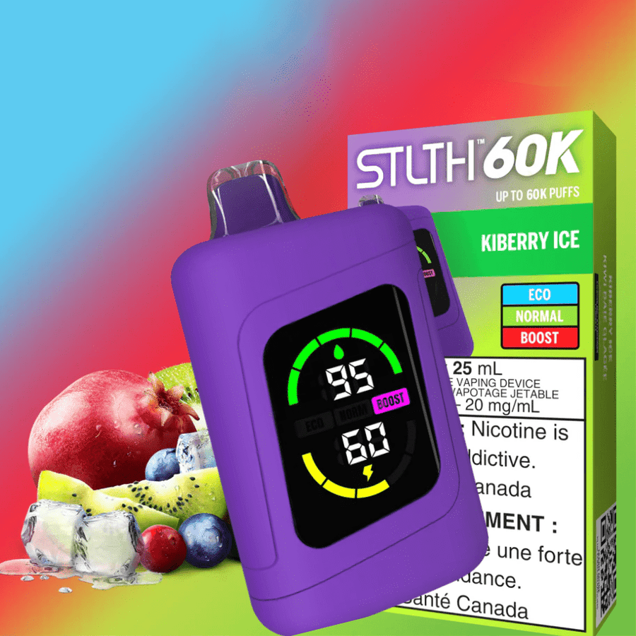 STLTH 60k Disposable Vape-Kiberry Ice Kiwi / Disposable Vape Superstore  Saskatchewan Canada