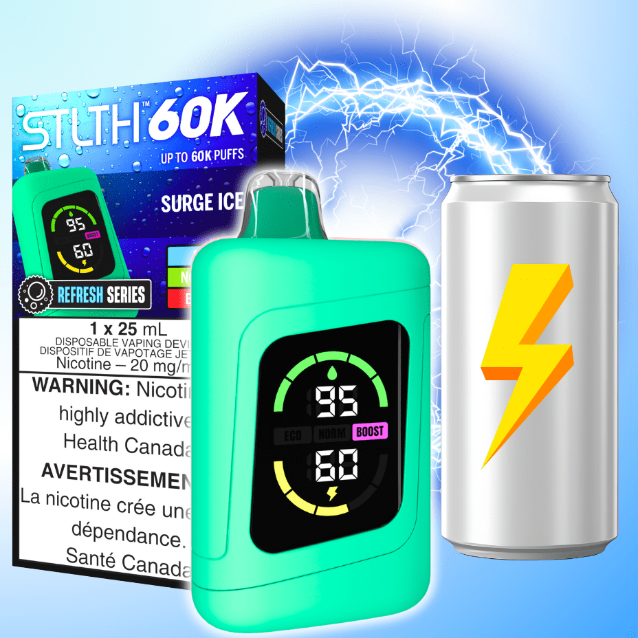 STLTH 60K Disposable Vape REFRESH-Surge Ice 20mg / 60000 Puffs Vapexcape Vape and Bong Shop Regina Saskatchewan
