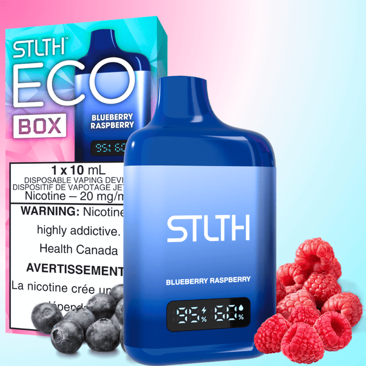 STLTH Eco Box Disposable Vape - Blueberry Raspberry 10mL / 20mg Vapexcape Vape and Bong Shop Regina Saskatchewan