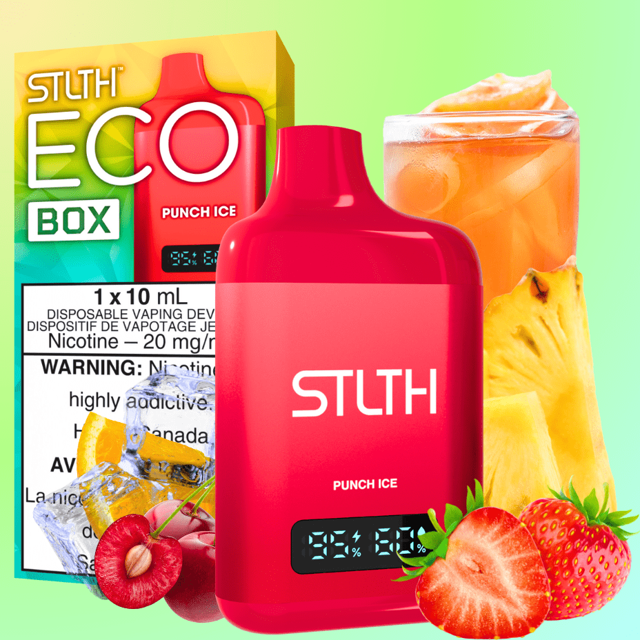 STLTH Eco Box Disposable Vape - Punch Ice 10ml / 20mg Vapexcape Vape and Bong Shop Regina Saskatchewan