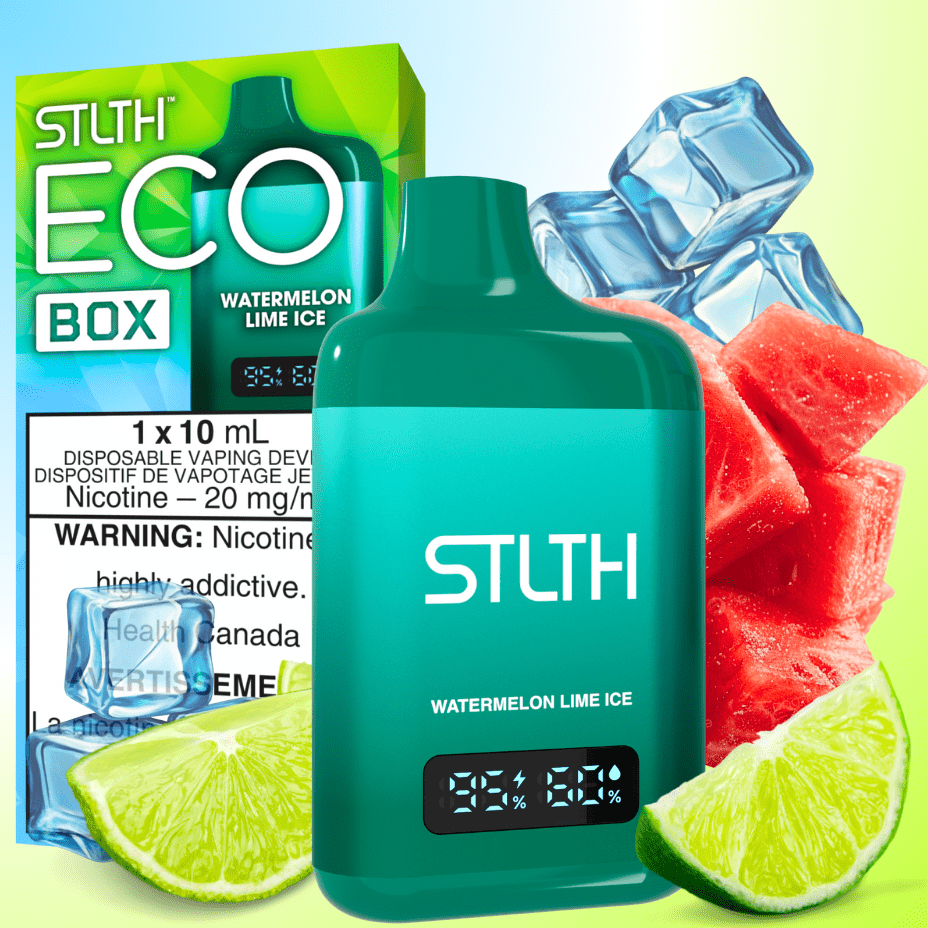 STLTH Eco Box Disposable Vape - Watermelon Lime Ice 10ml / 20mg Vapexcape Vape and Bong Shop Regina Saskatchewan