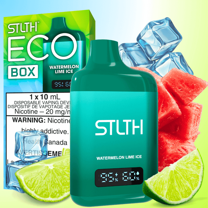 STLTH Eco Box Disposable Vape - Watermelon Lime Ice 10ml / 20mg Vapexcape Vape and Bong Shop Regina Saskatchewan