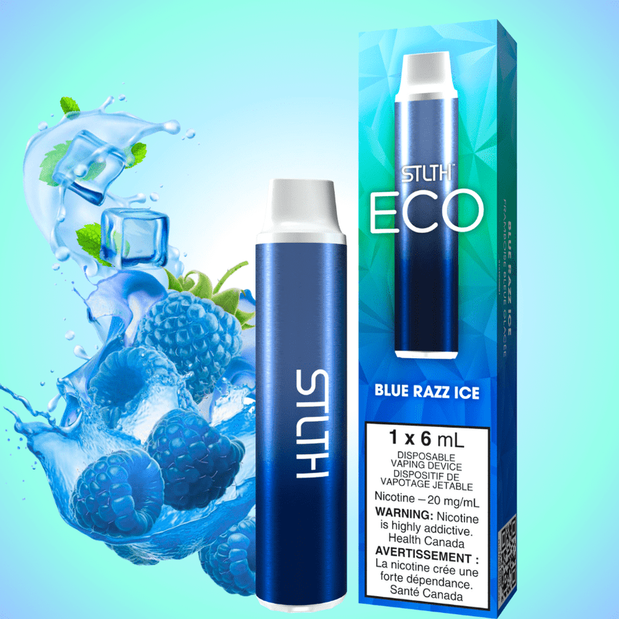 STLTH Eco Disposable Vape - Blue Razz Ice 20mg Vapexcape Vape and Bong Shop Regina Saskatchewan